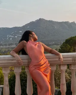 Arcina Ori Gaia Maxi Dress in Papaya Size XS / AU 6 for rent on The Volte - image 7