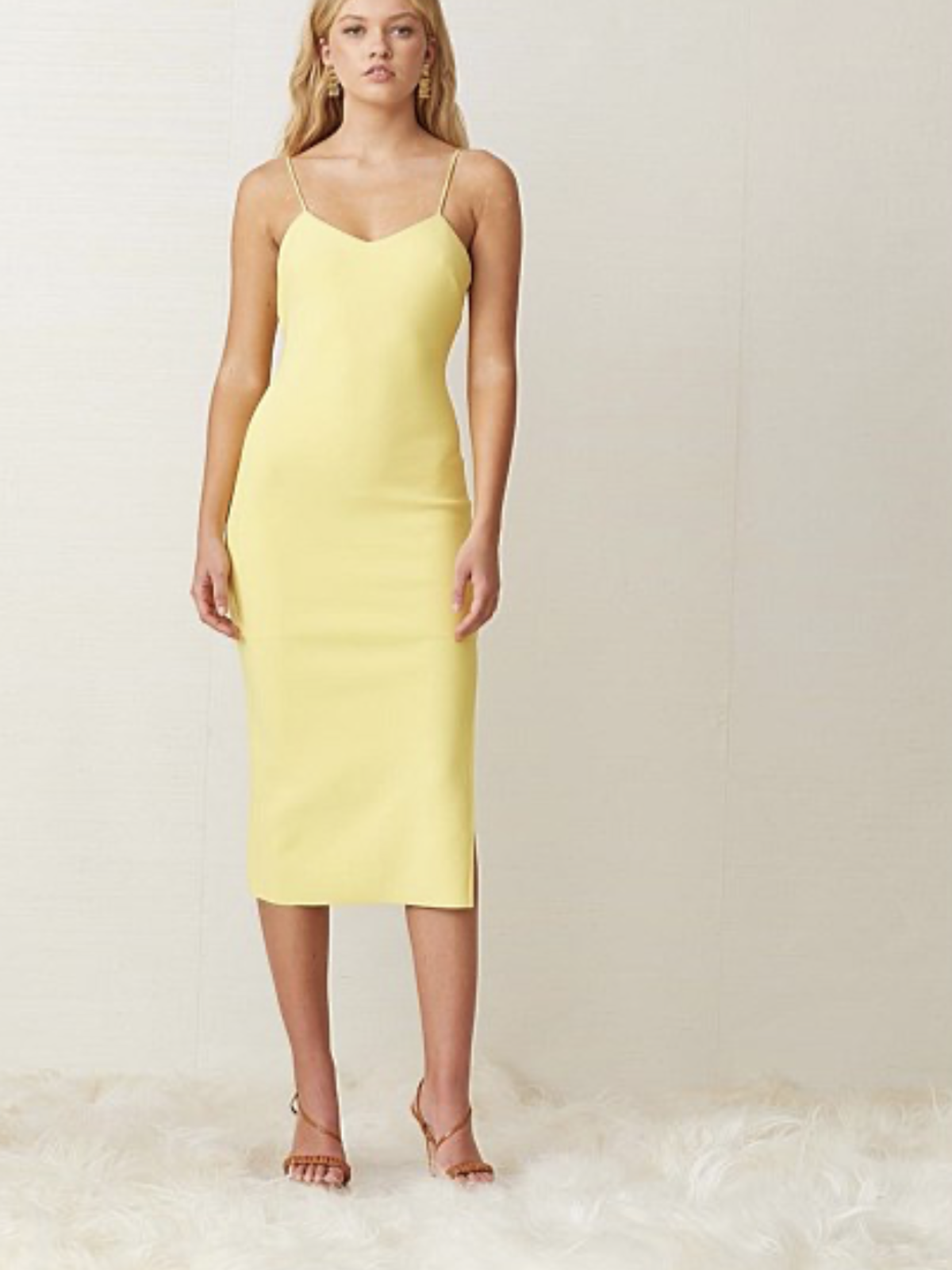 Bec & Bridge Gemma Midi Dress Yellow Size 10 - Image 1