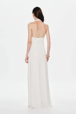 MISHA Jennifer Cupro Maxi Dress Ivory Size 4/XXS for rent on The Volte - image 3