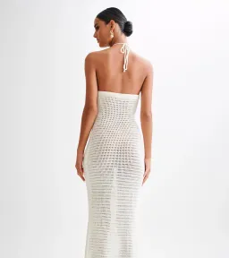 Meshki Kyla Floral Crochet Maxi Dress Ivory Size M / AU 10 for rent on The Volte - image 3