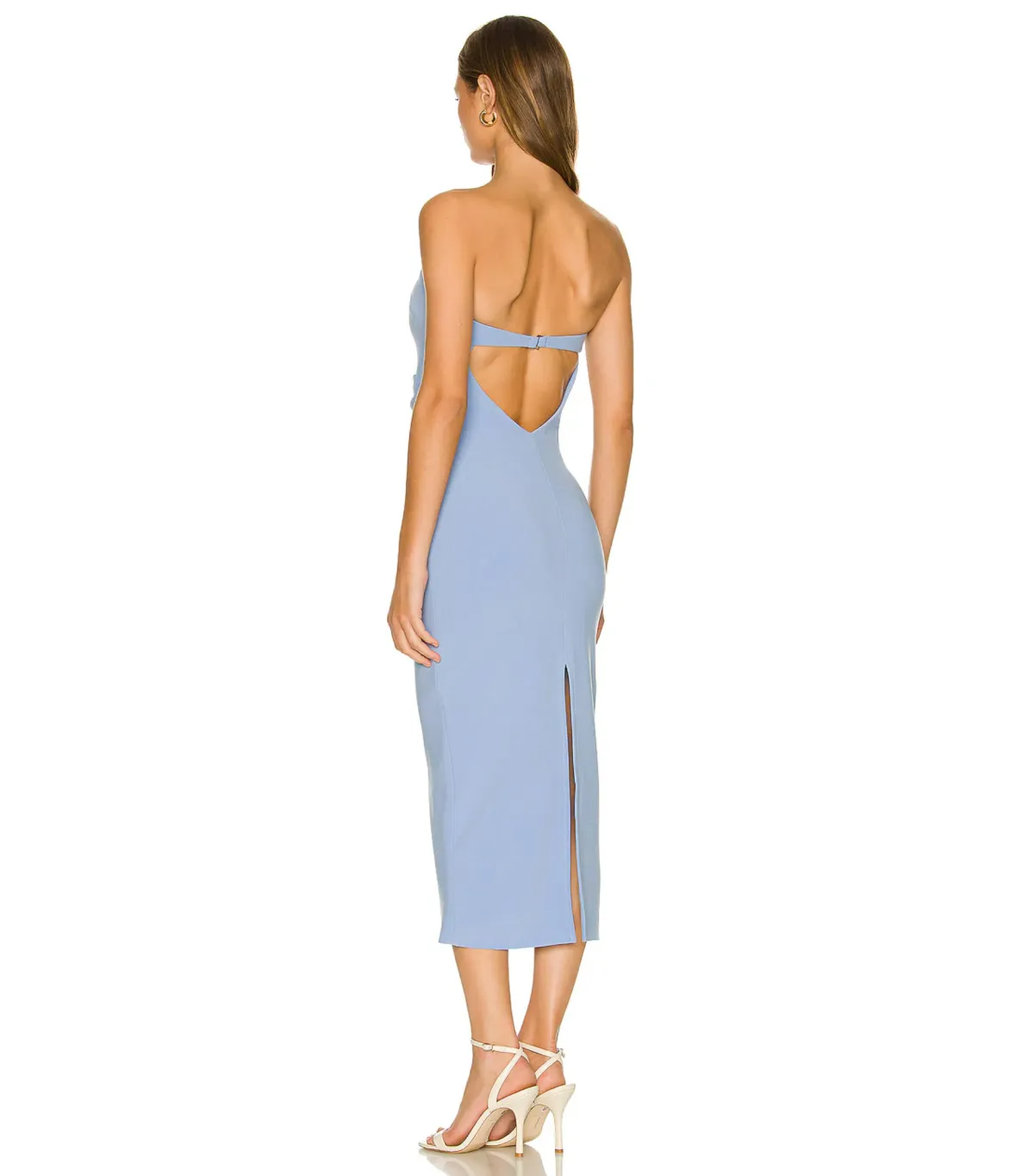 Bec & Bridge Noa Midi Dress Sky Blue Size AU 10 - Image 3