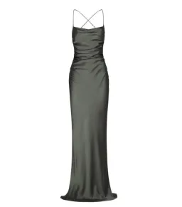 Shona Joy La Lune Lace Back Maxi Dress Olive Size AU 8 for rent on The Volte - image 4