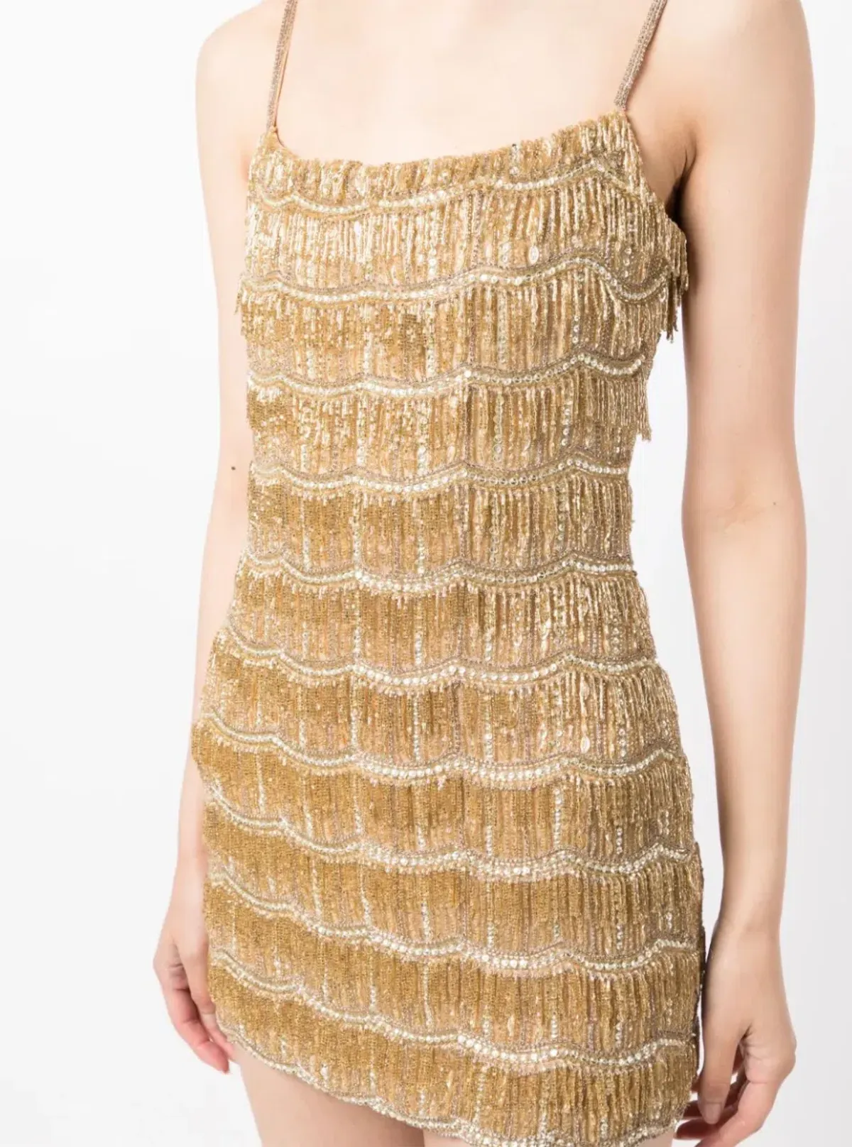 Rachel Gilbert Sadie Mini Dress Gold Size 2 / AU 10 - Image 5