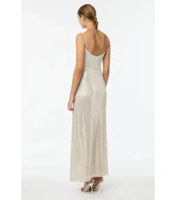 Manning Cartell High Voltage Slip Dress Nude Silver Size AU 8  for rent on The Volte - image 3