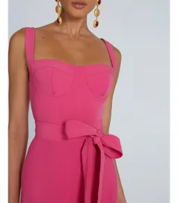 By Johnny Ora Bust Midi Dress Pink Size AU 8  for rent on The Volte - image 2