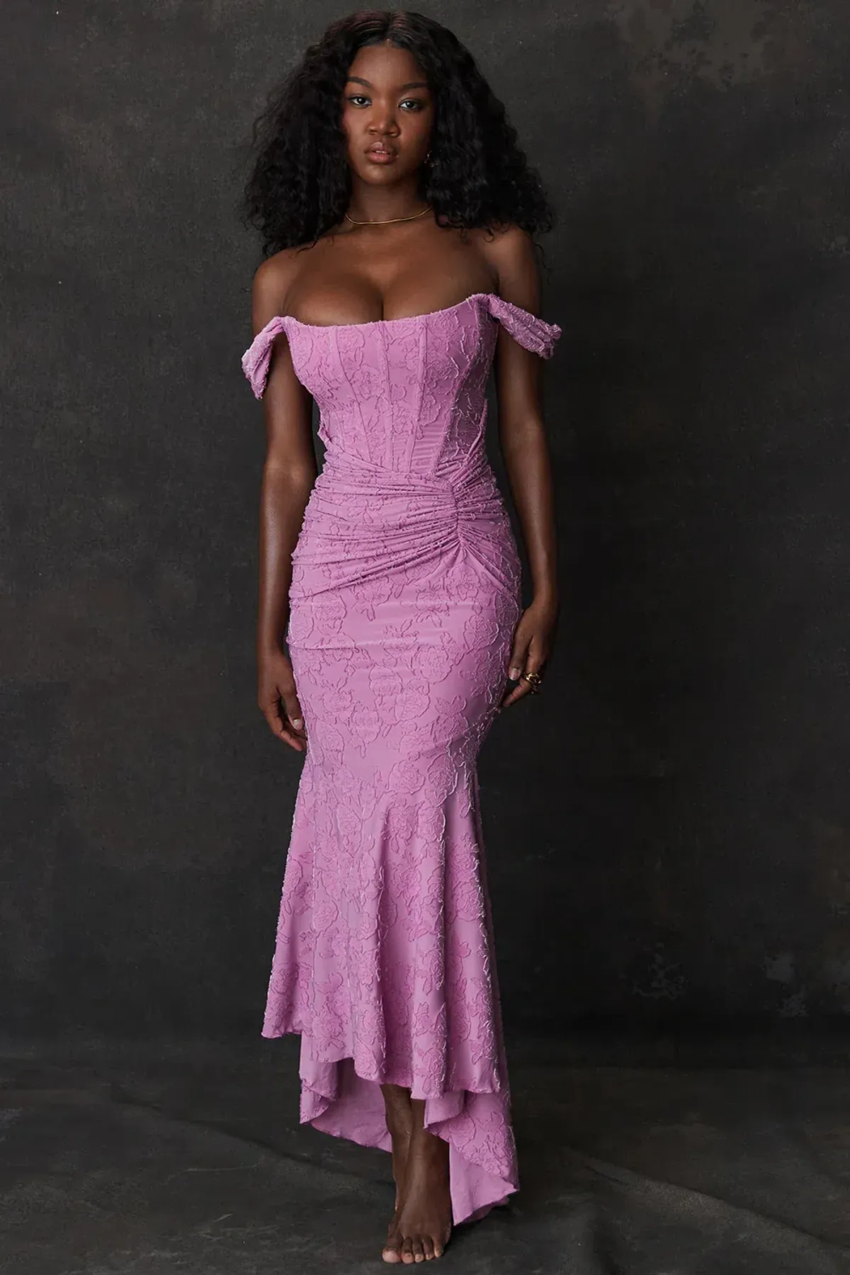 House Of CB Cesca Floral Maxi Dress Rose Pink Size S / AU 8 - Image 8