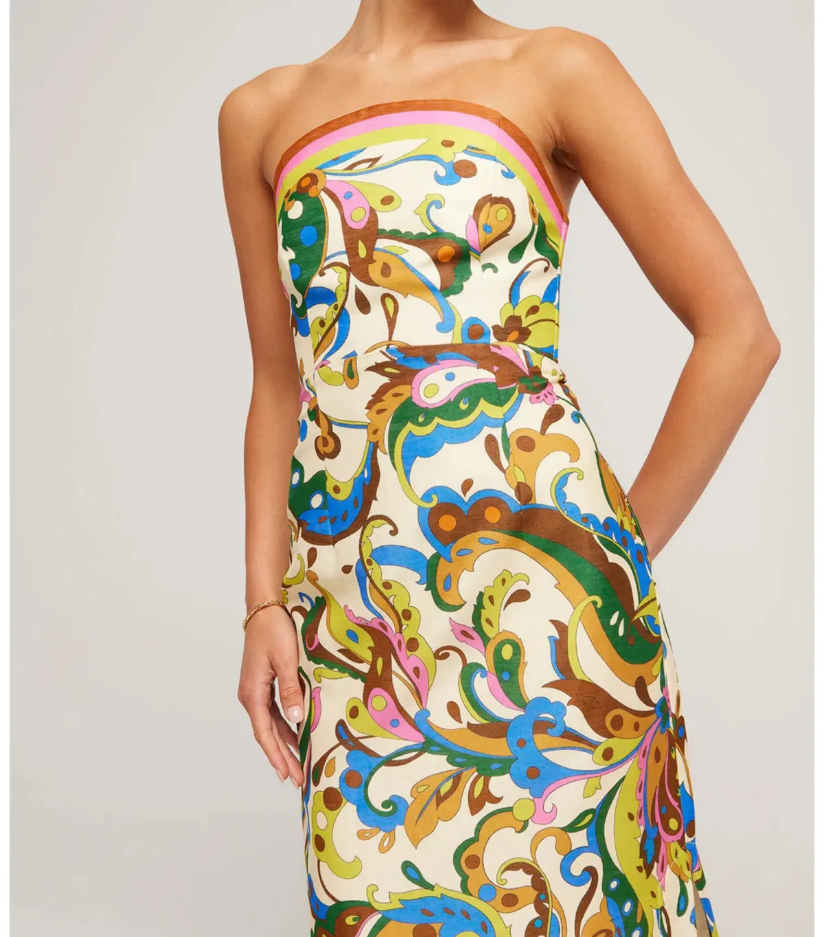 Alemais Ozma Strapless Dress Multi Size AU 6 - Image 2