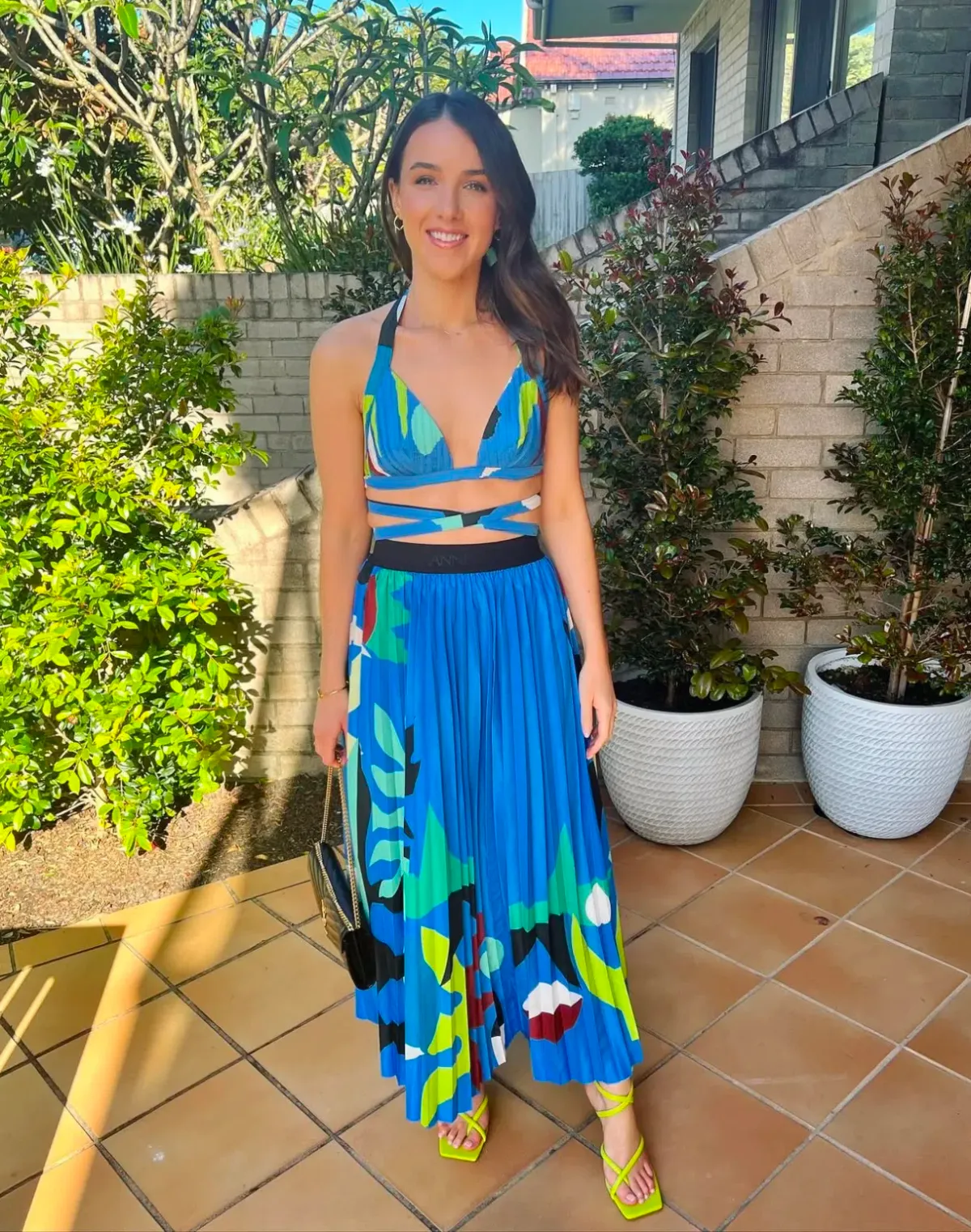 Manning Cartell Curtain of the Moon Bralette (Size XS) and Midi Skirt (Size S) Set in Multi - Image 1