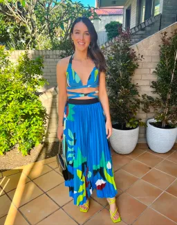 Manning Cartell Curtain of the Moon Bralette (Size XS) and Midi Skirt (Size S) Set in Multi  for rent on The Volte - image 1