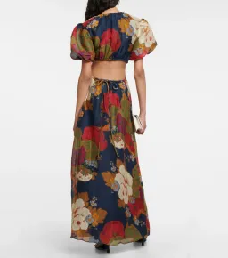 Sir the Label Bonita Puff Sleeve Gown Garcia Floral Print Size 1 / AU 8 for rent on The Volte - image 3