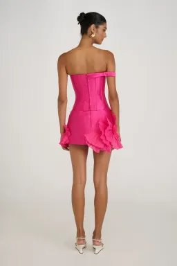 Eliya The Label Jenaya Top and Kerrie Skirt Set Magenta Size XS/Au 6  for rent on The Volte - image 2