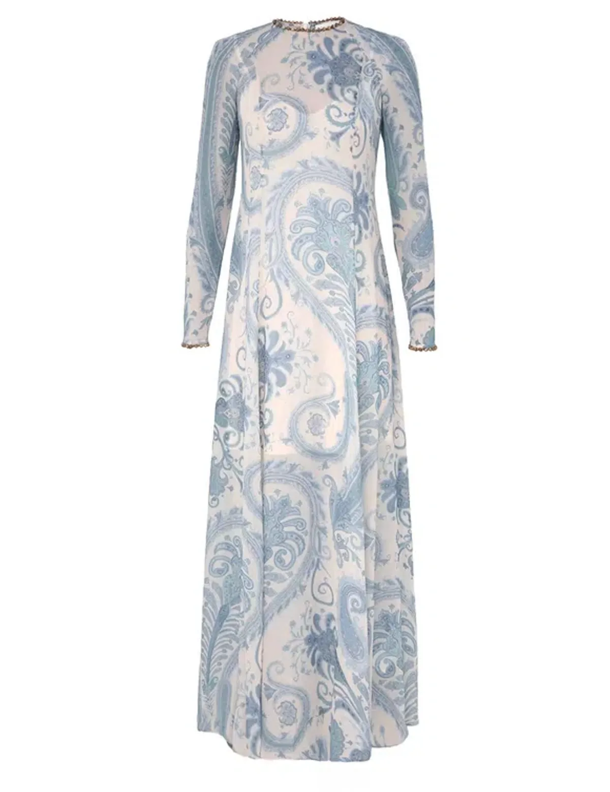 Zimmermann The Illuminate Sheath Dress in Turquoise Paisley Size 0/Au 8 - Image 2