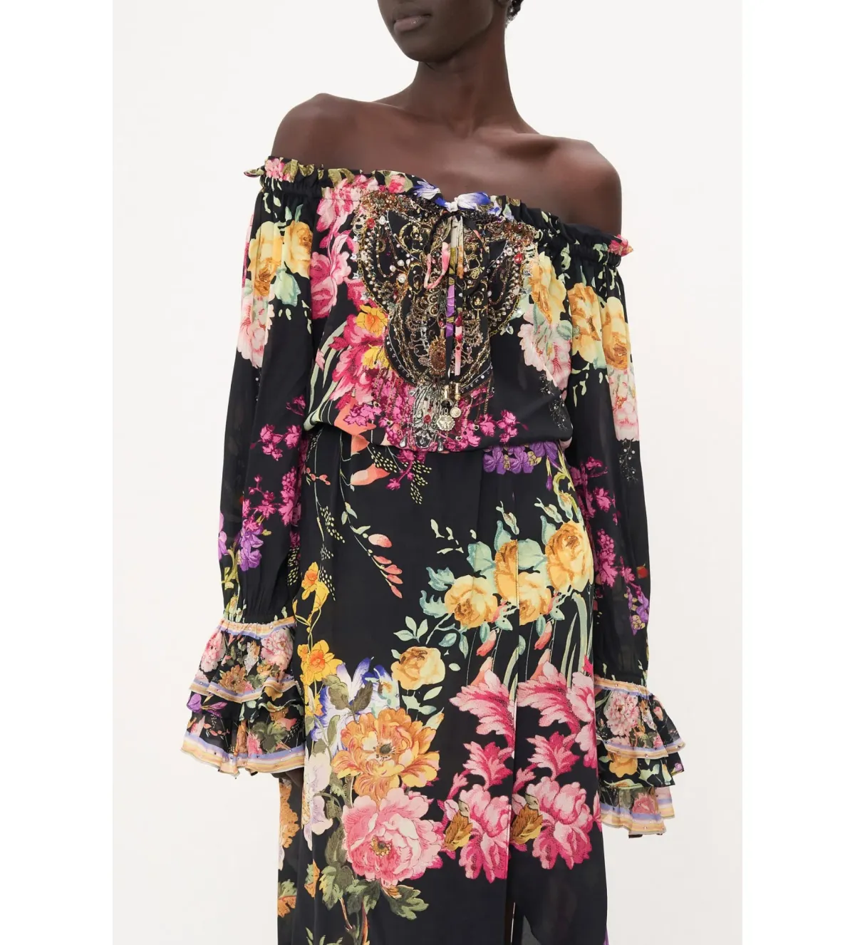 Camilla Drop Shoulder Split Maxi Dress Libertine Lady Size 16 - Image 3