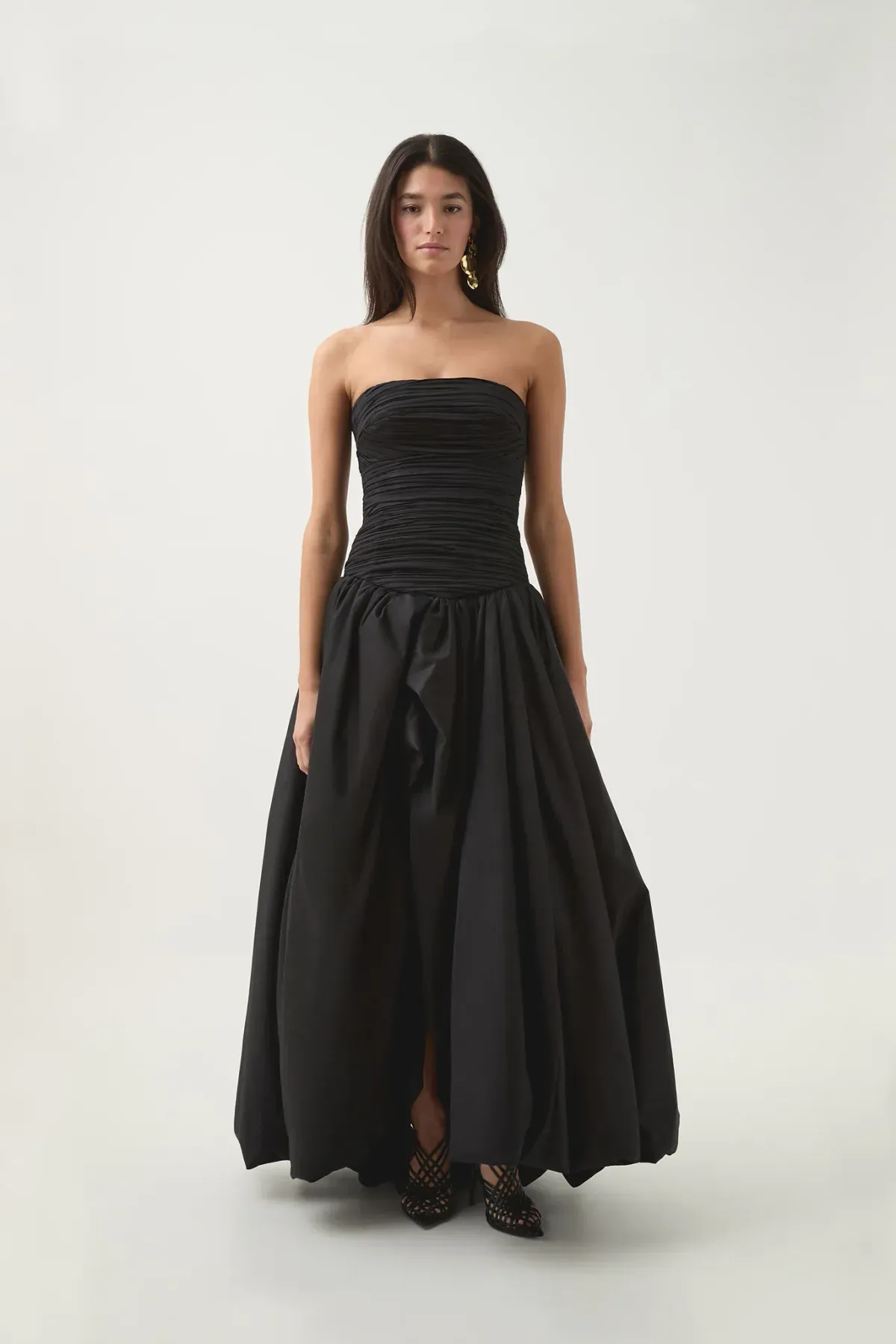 Aje Violette Bubble Hem Maxi Dress Black Size 4 - Image 1