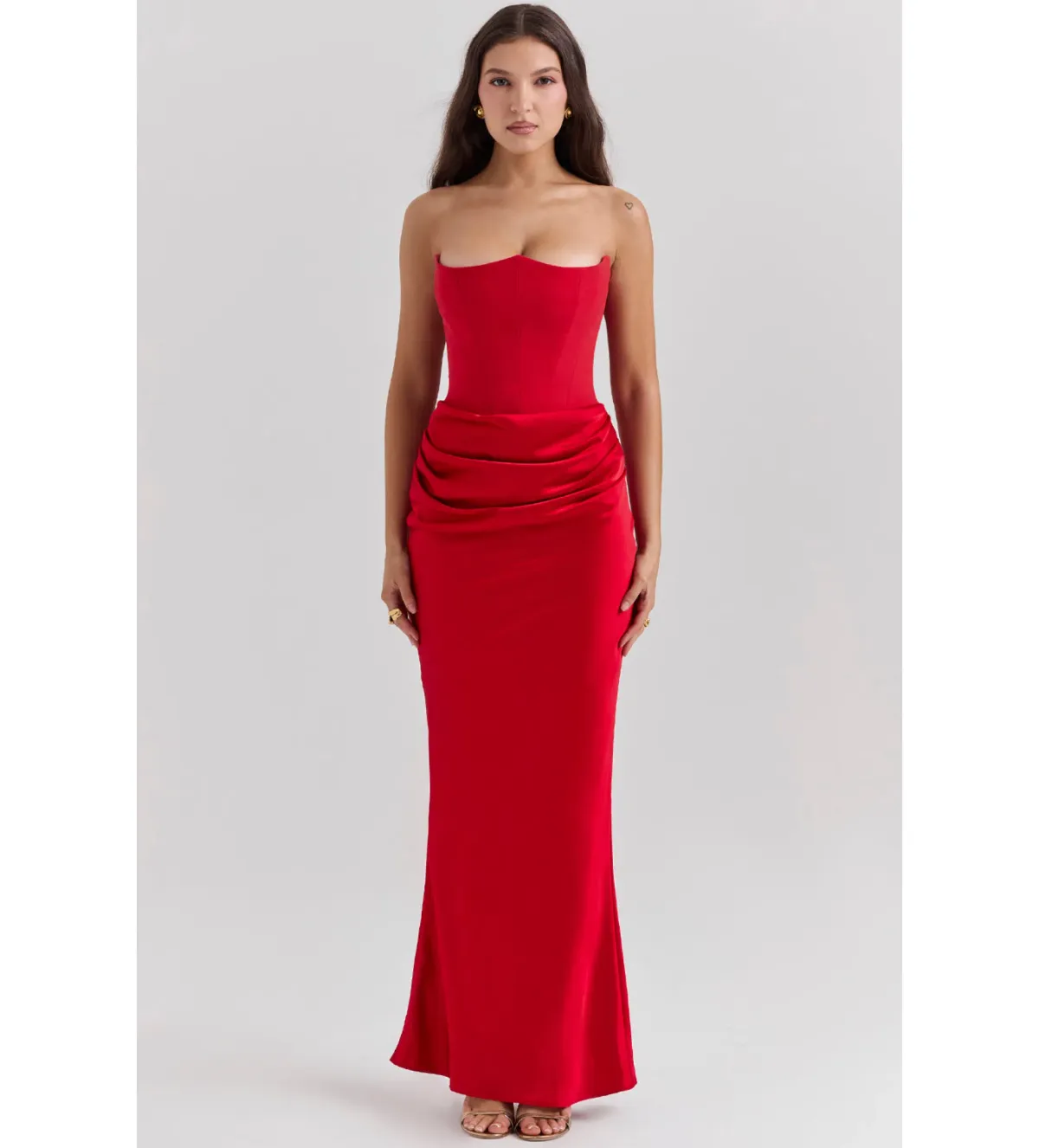 House of CB Persephone Strapless Corset Dress Red Size XS/AU 6 - Image 7