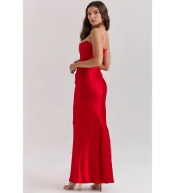 House of CB Persephone Strapless Corset Dress Red Size XS/AU 6  for rent on The Volte - image 8