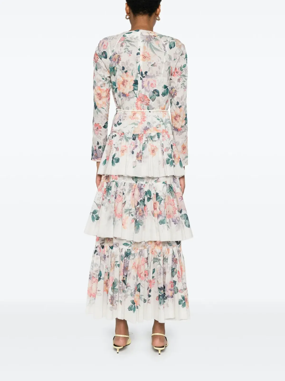 Zimmermann Acacia Tiered Maxi Dress Cream Multi Floral Size 0 / AU 8 - Image 2