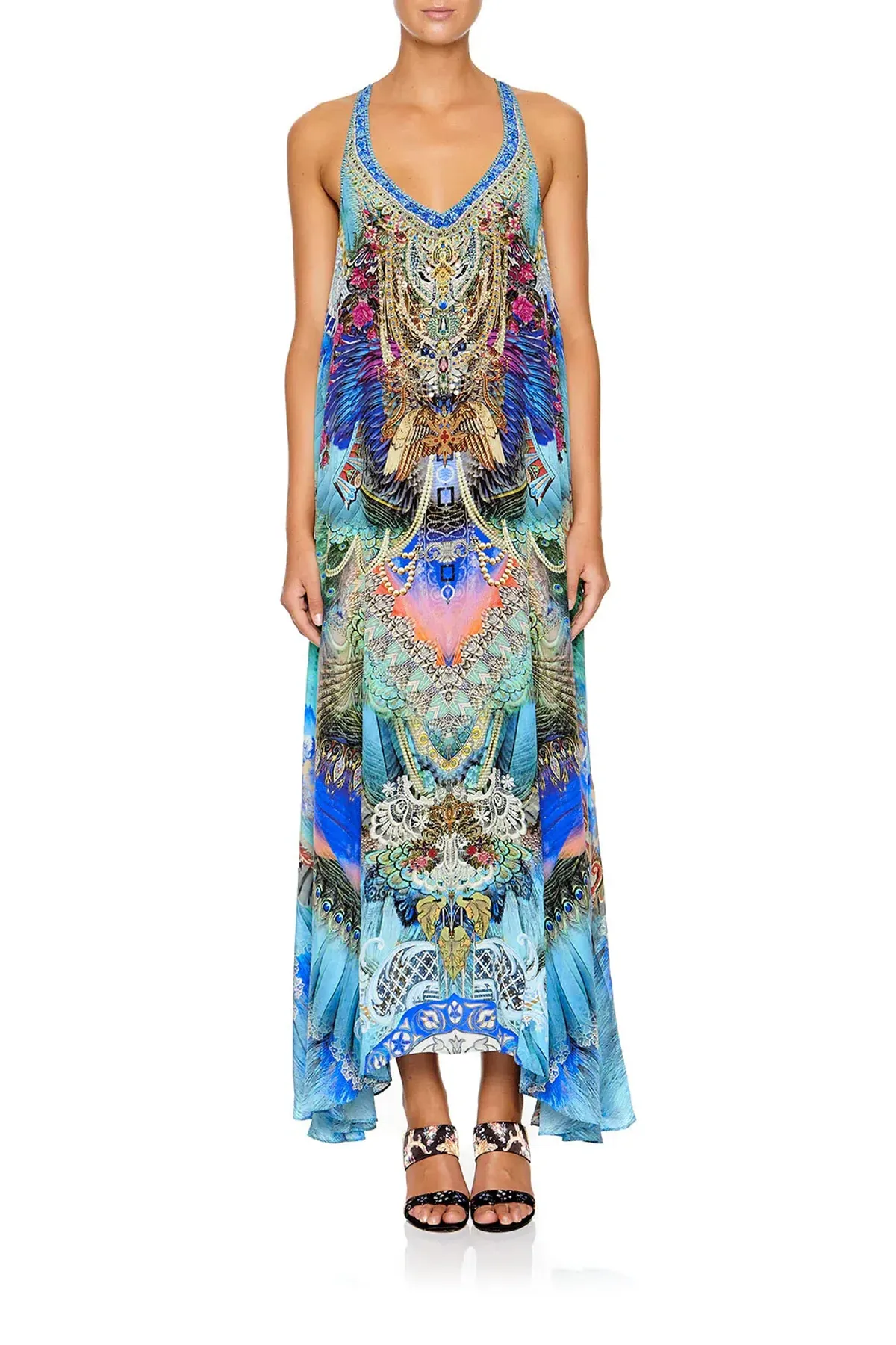 Camilla V Neck Racer Back Maxi Dress Freedom Flight Size S / AU 10 - Image 1