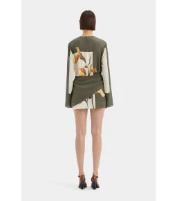 Sir the Label Constance Twist Mini Dress Iris Floral Size 3 / AU 12  for rent on The Volte - image 3