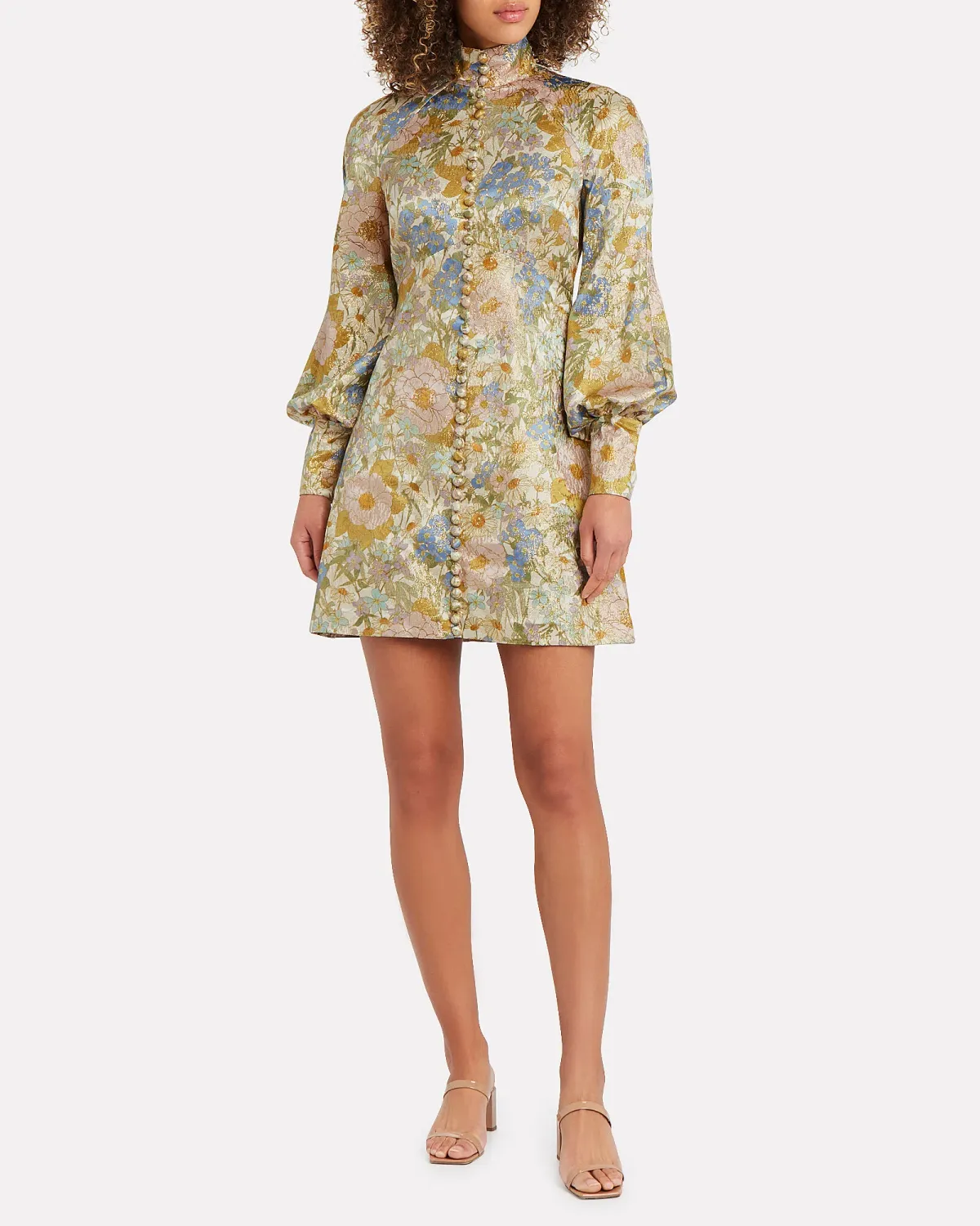 Zimmermann Super Eight Floral Brocade Buttoned Mini Dress Multi Size 2 / AU 12 - Image 1