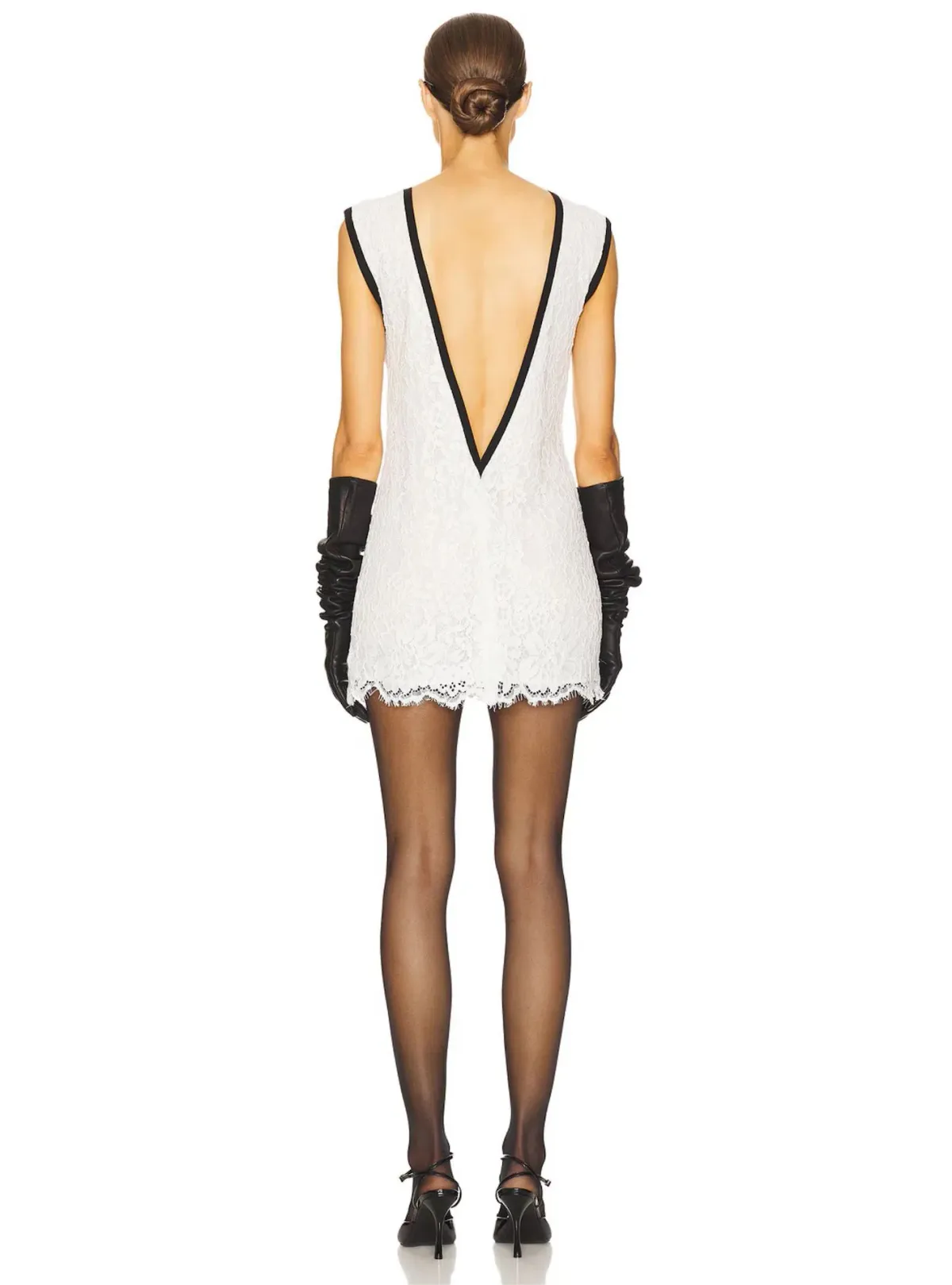 Helsa The Lace Mini Dress White Size XS / AU 6 - Image 6