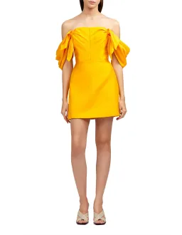 Acler Selkin Mini Dress Yellow Size 10 for rent on The Volte - image 1