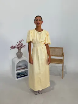 Modi Butter Linen Maxi in Butter Yellow Size 8 for rent on The Volte - image 1