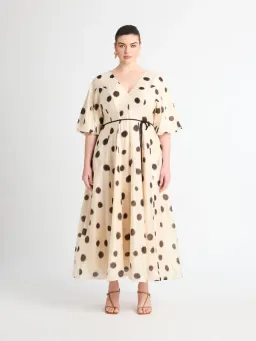 Sheike Audrey spot mesh maxi dress size 18 for rent on The Volte - image 1