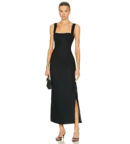 Sir the Label Bettina Midi Dress Black Size 8 for rent on The Volte - image 1