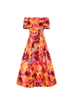 Rebecca Vallance Gardenia Midi Dress Pink Floral Size 14 for rent on The Volte - image 3
