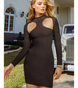 Bianca & Bridgett Chantelle Mini Dress Black Size XL / AU 12 for rent on The Volte - image 4