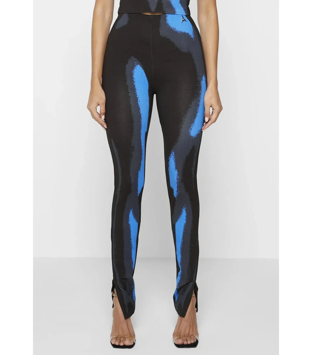 Maniere De Voir Body Print Racer Top and Pants White/Blue Size M / AU 10 - Image 4