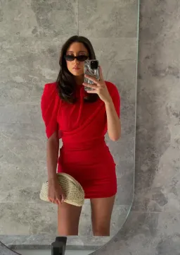 Yojani Boutique Carmen Mini Dress Red Size S / AU 8 for rent on The Volte - image 6