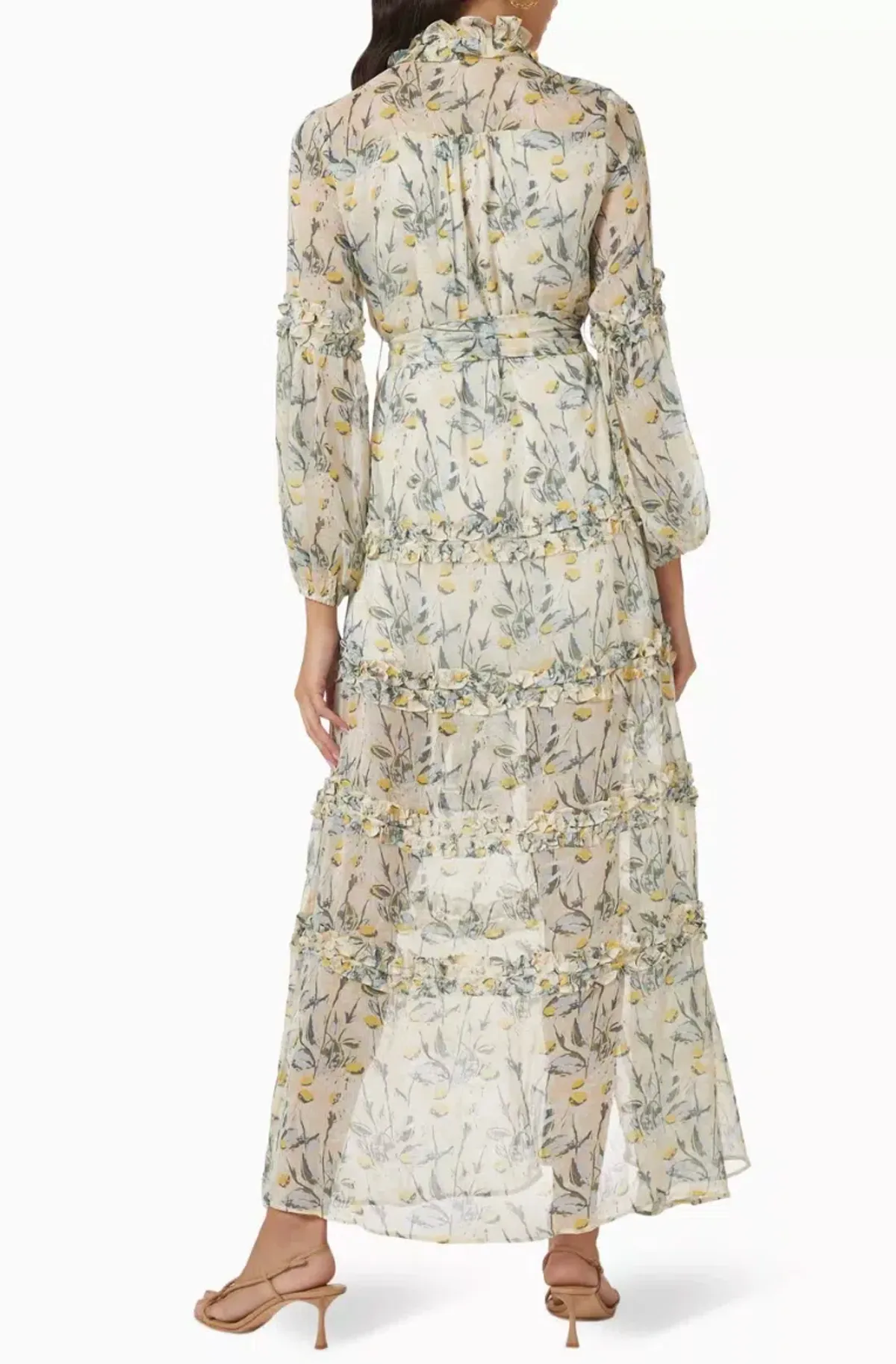 Elliatt Dress Mondrian Waist Tie Maxi Dress Floral Size XL / AU 14 - Image 3