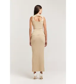 Henne The Romee Knit Top and Skirt Set in Gold Size S / AU 8  for rent on The Volte - image 2