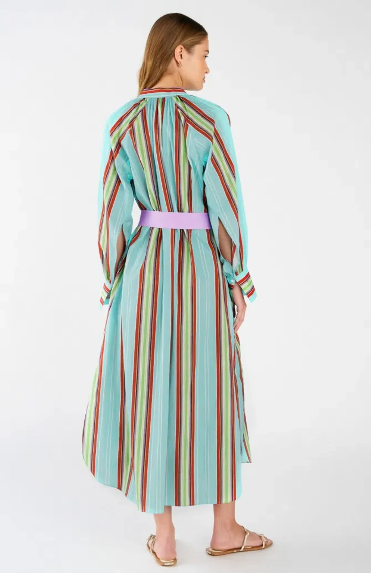 Oroton Shirtdress Midi Multi Size 12 - Image 4