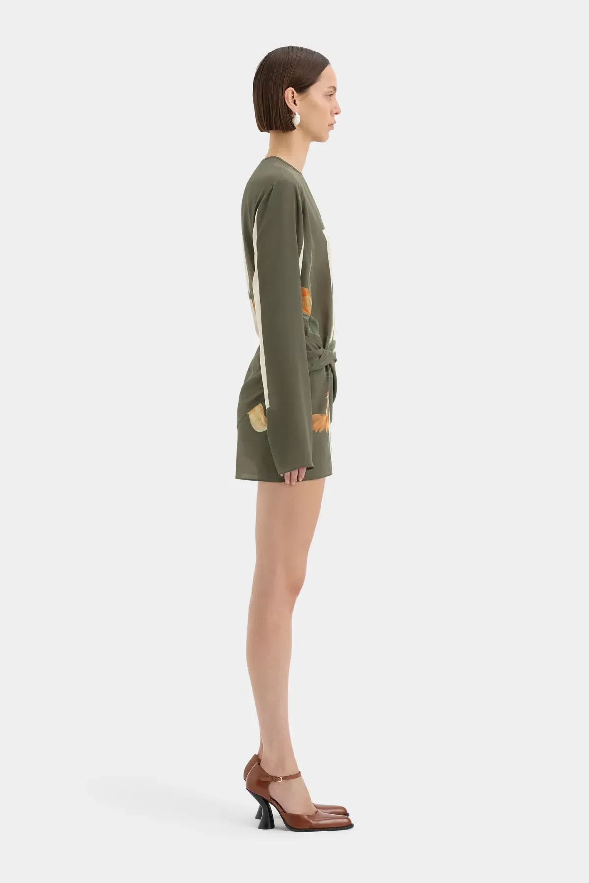 SIR Constance Twist Mini Dress Green Size 10 - Image 3