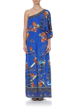 Camilla One Shoulder Flared Jumpsuit Tree of Life Size 10 for rent on The Volte - image 4