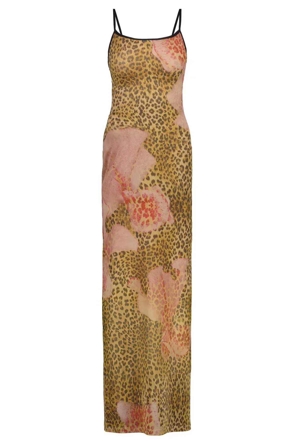 With Harper Lu Mesh Slip Maxi Dress Brown Leopard Size S/AU 8 - Image 8