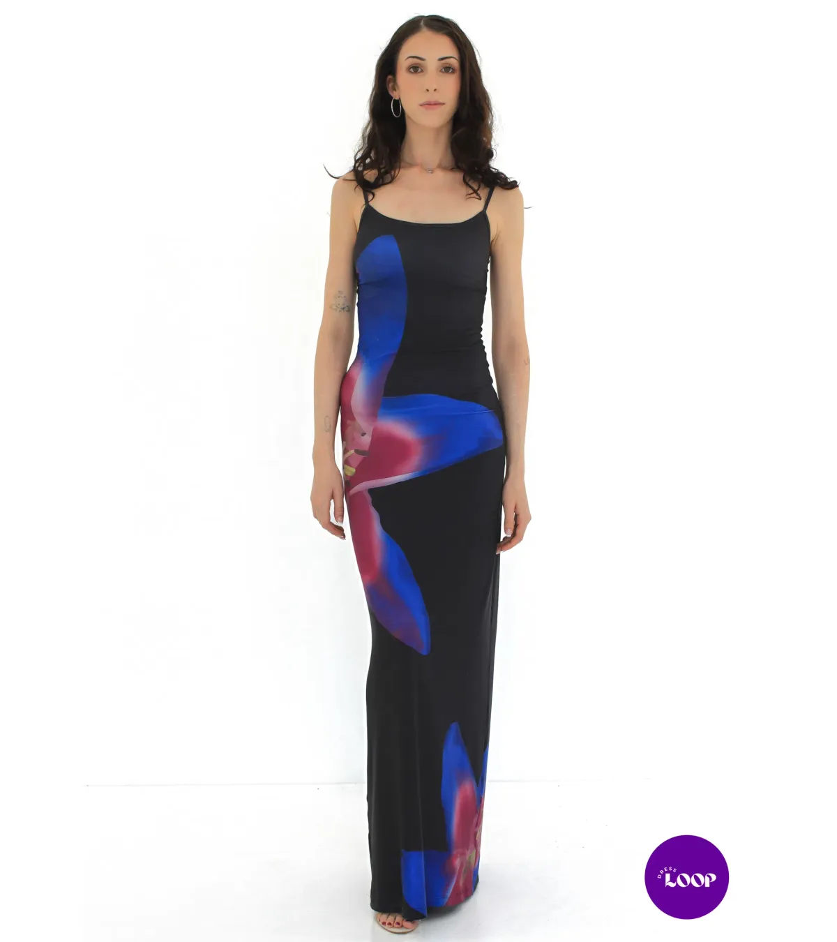 With Harper Lu Slip Maxi Dress Midnight Lily Floral Size XS/AU 6 - Image 2