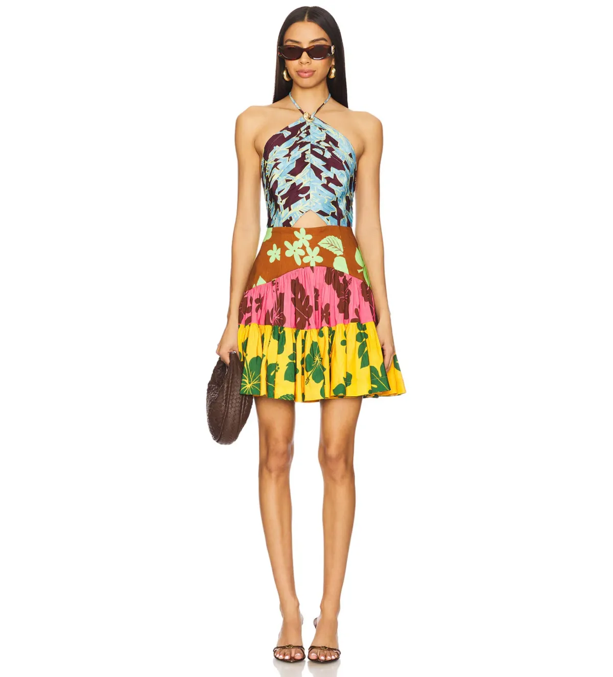 Alemais Poppy Spliced Mini Dress Size 10 - Image 1