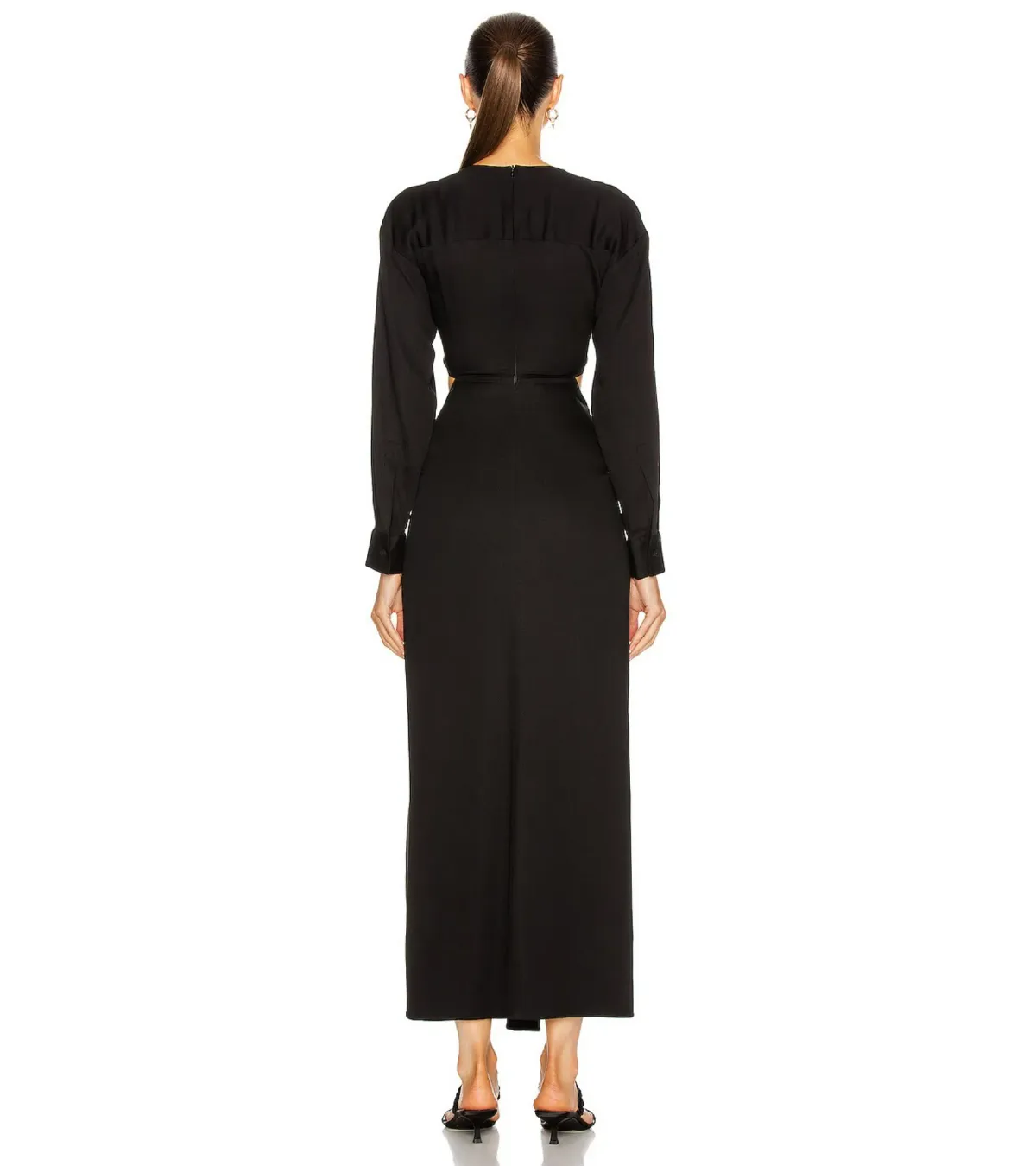 Christopher Esber Ruched Disconnect Shirt Dress Black Size AU 4 - Image 2