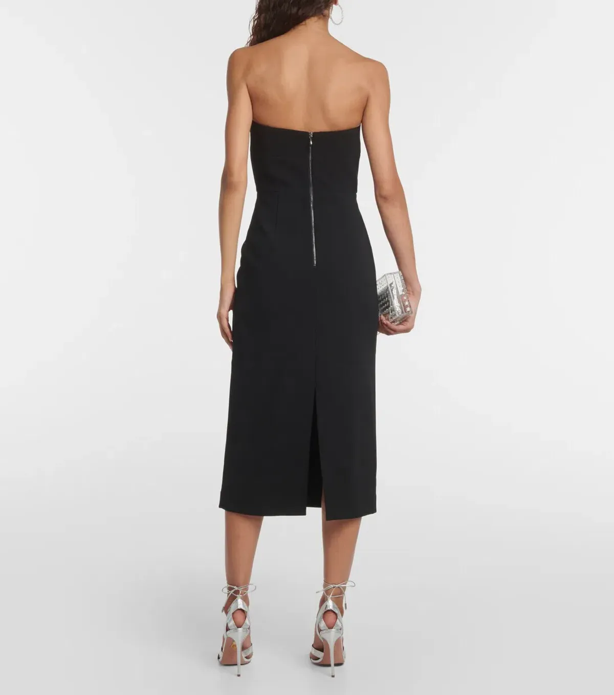 Rebecca Vallance Yvonne Flower Midi Dress Black Size 8 - Image 2