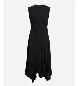Acne Studios  Draped Midi Dress Black Size 10  for rent on The Volte - image 1