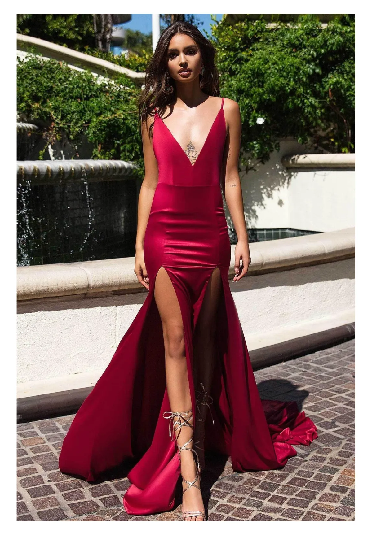 Alamour The Label Izabelle Gown Red Size 12 - Image 1