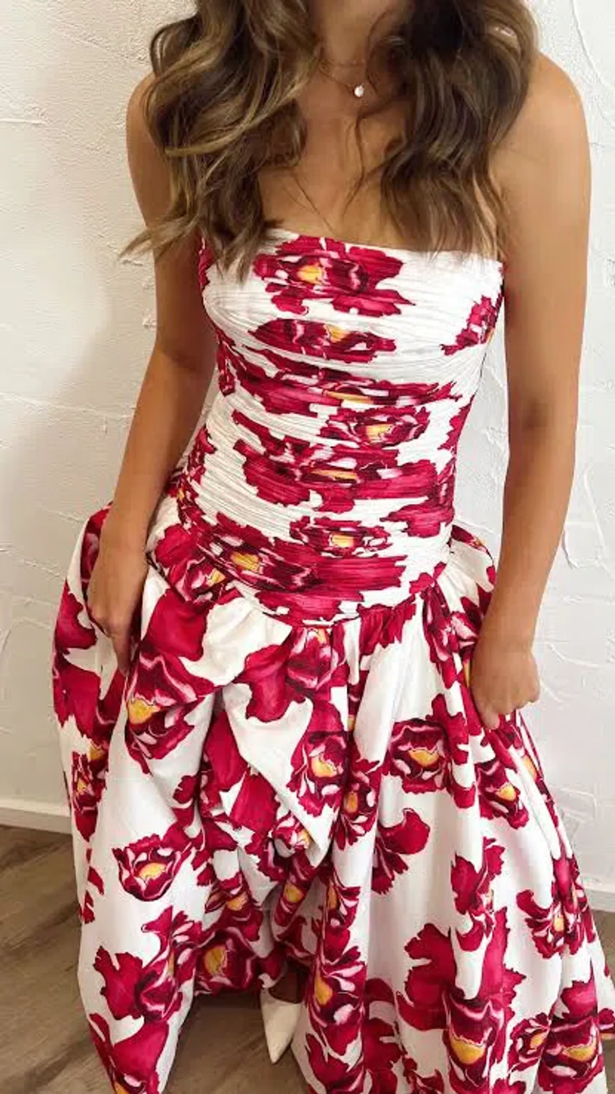 AJE Behold Maxi Dress Red Floral Size AU 16 - Image 4