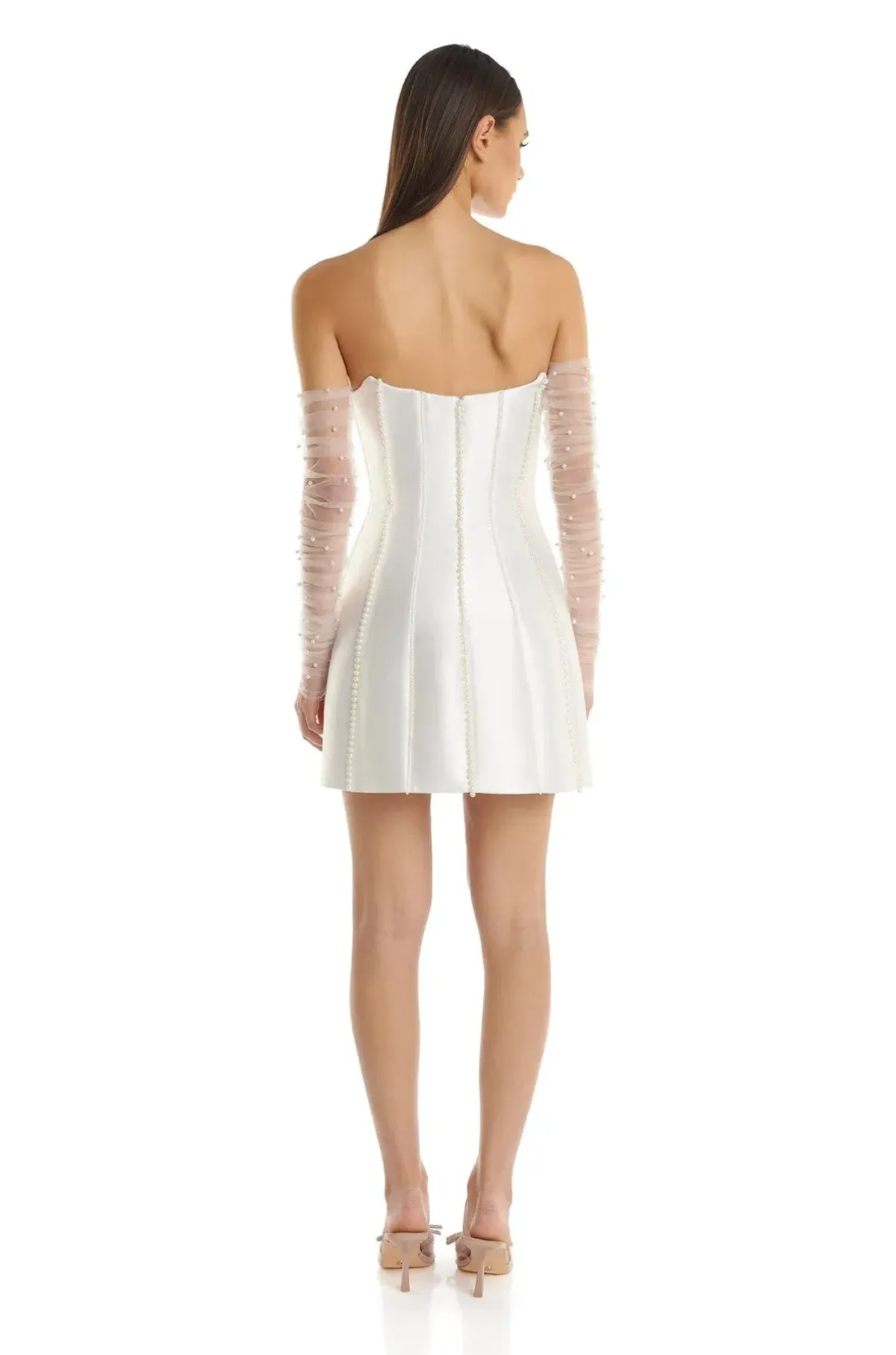 Eliya The Label Kayla Mini Dress White Size 6 - Image 3