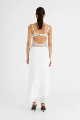 Benni Gabriel Maxi Dress White Size 12 for rent on The Volte - image 2