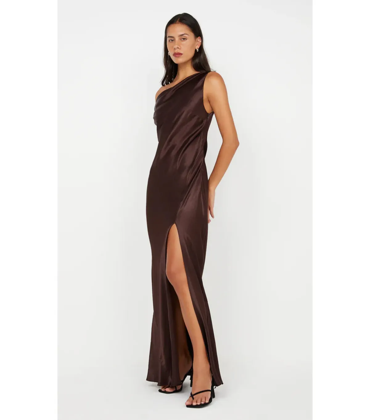 Bec & Bridge Sol Asym Maxi Dress Chocolate Size 6/XS - Image 3