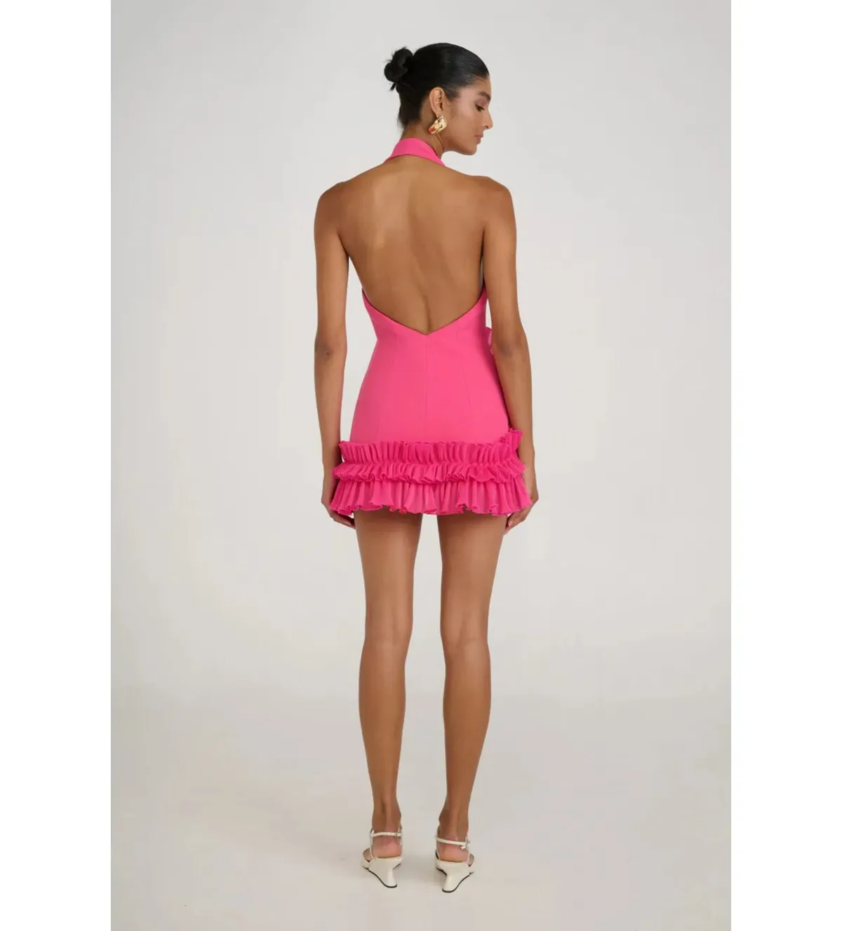 Eliya the Label Belinda Mini Dress Magenta Size S/AU 8 - Image 5